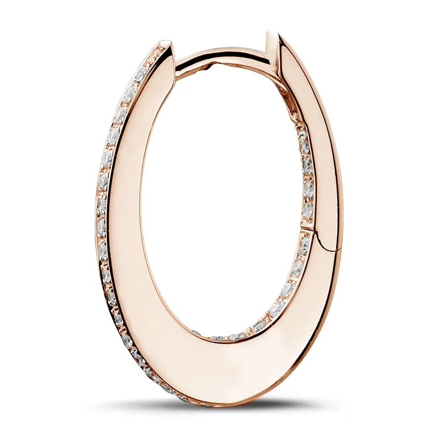 0.22 quilates criollas (pendientes) diamantes en oro rojo 
