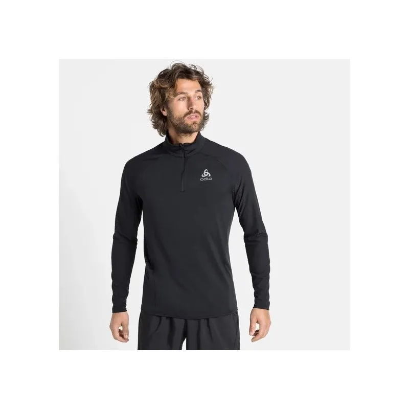 1/2 cremallera para correr Odlo Zeroweight Ceramiwarm (negro) hombre