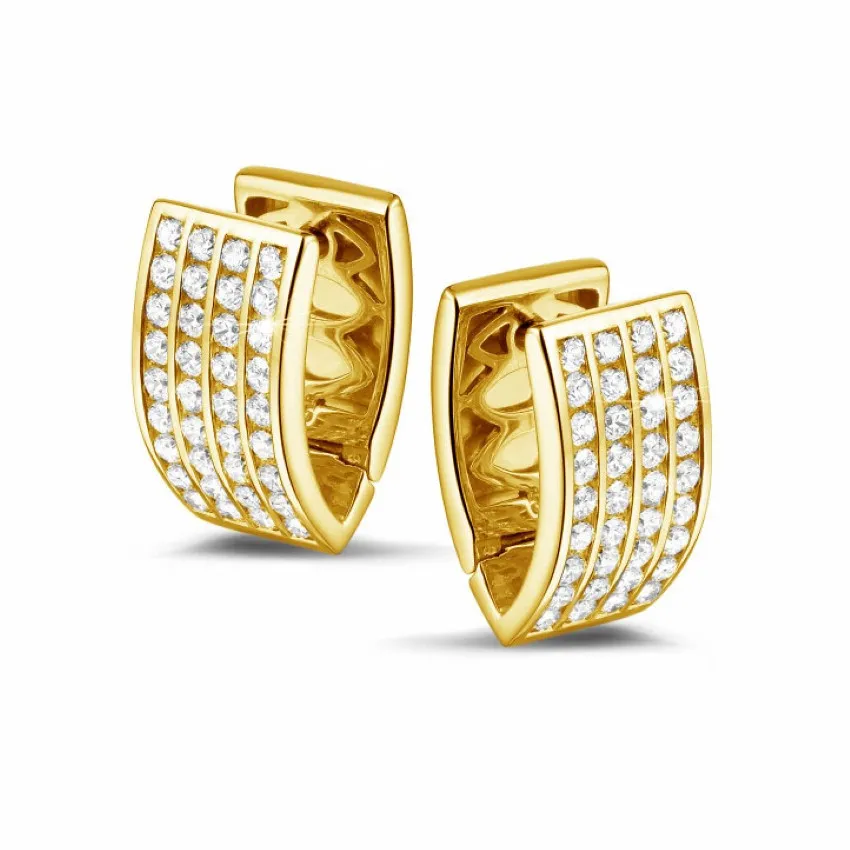 1.20 quilates pendientes diamantes en oro amarillo 