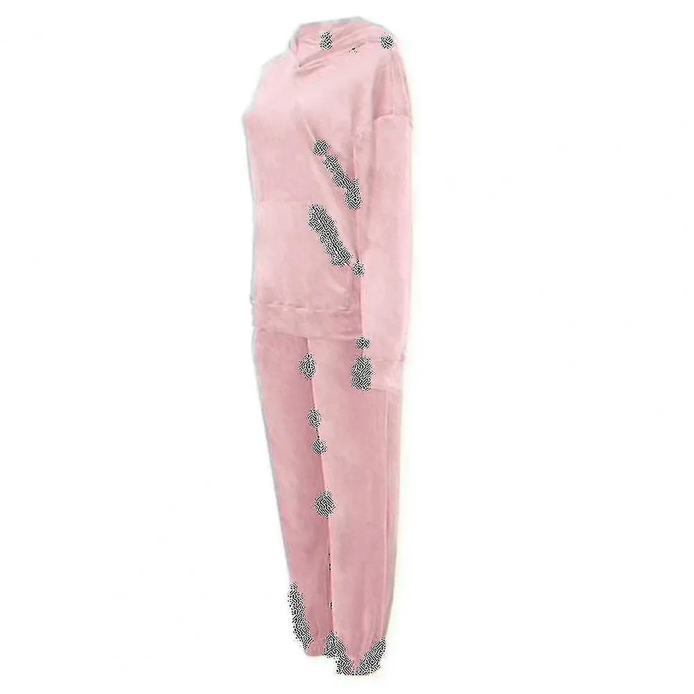 2pcs Pantalones de terciopelo cálido Trajes de mujer Otoño Invierno Sudadera con capucha Pantalones De dos piezas Conjunto de do