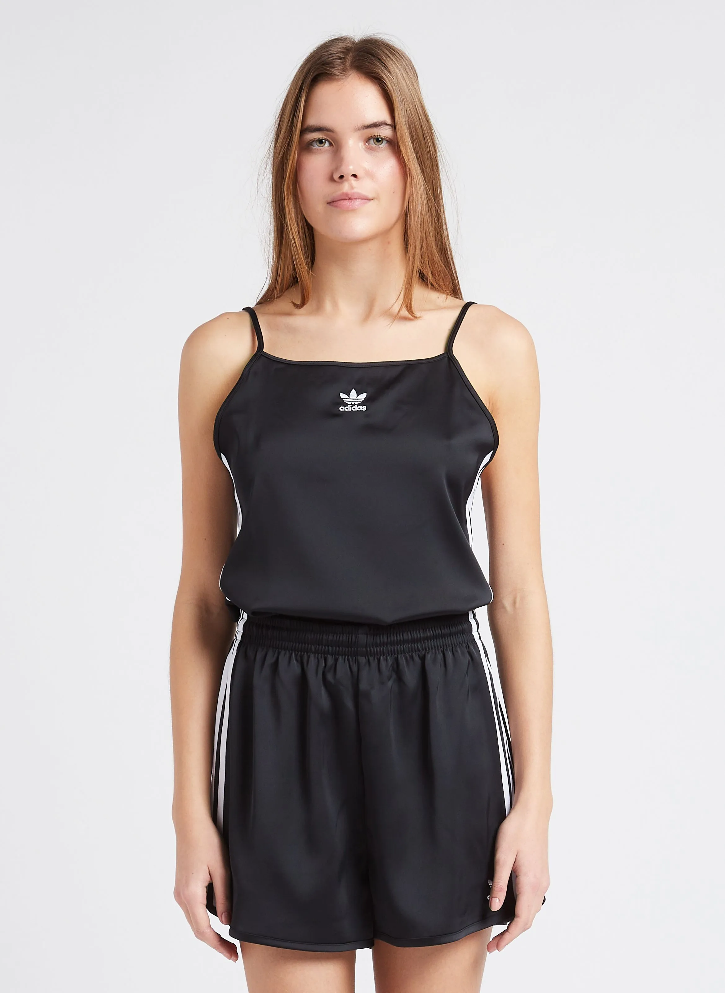 ADIDAS Camiseta de tirantes satinada en negro