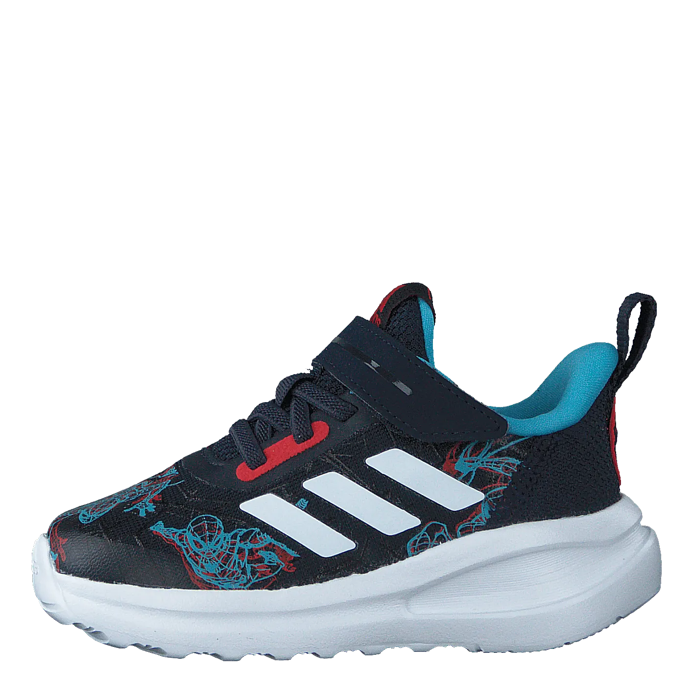 ADIDAS MARVEL SPIDERMAN FORTARUN SHOES LEGEND INK / VIVID RED / SIGNAL CYAN