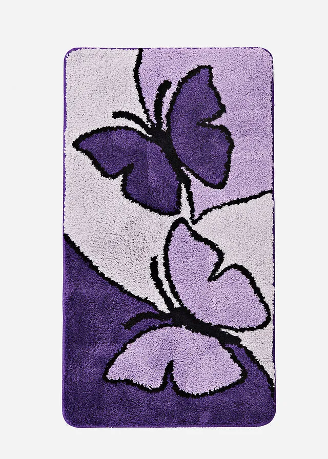 Alfombra de baño púrpura/azul