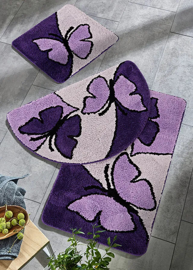 Alfombra de baño púrpura/azul
