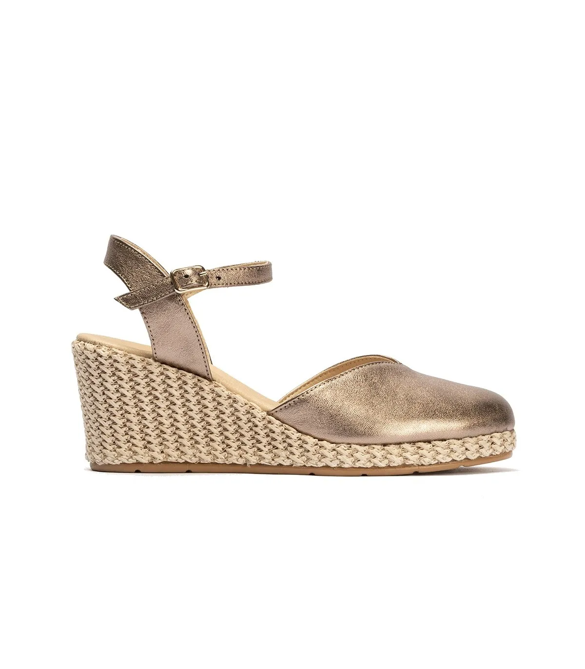 Alpargata en piel bronce para mujer