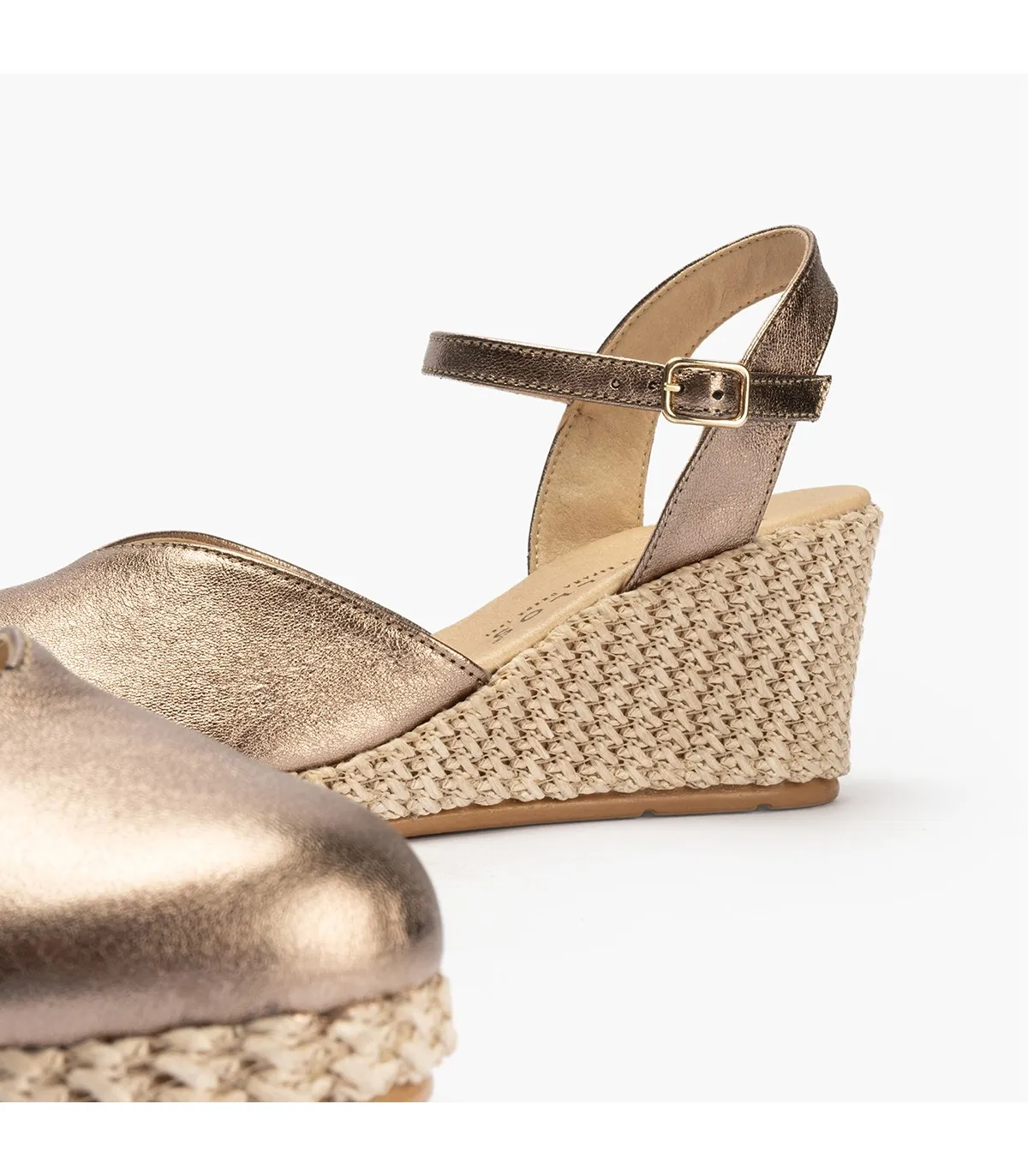 Alpargata en piel bronce para mujer