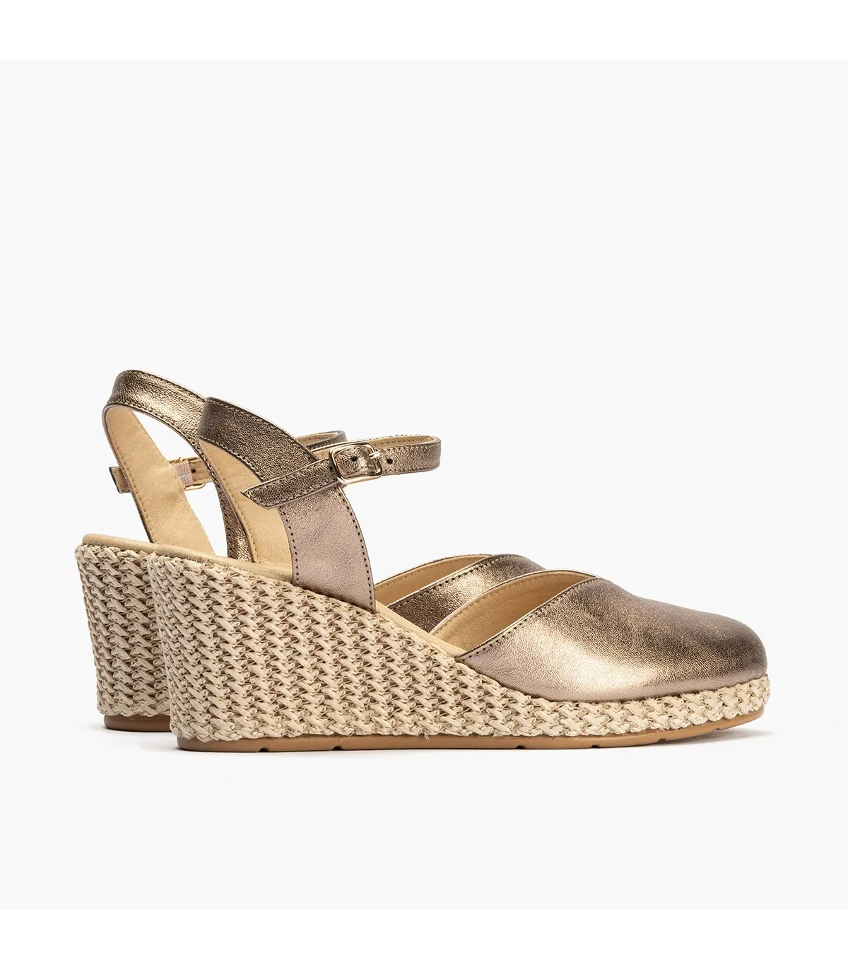 Alpargata en piel bronce para mujer