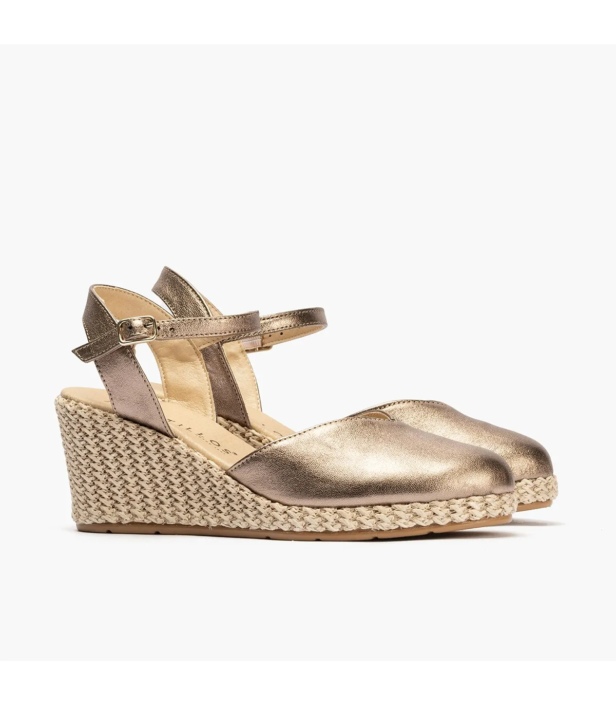 Alpargata en piel bronce para mujer