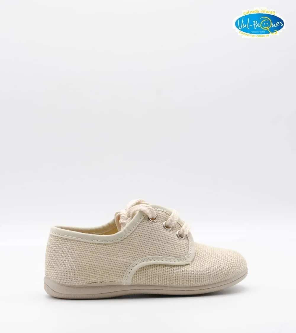 ALPARGATAS BLUCHER RESPETUOSOS VULPEQUES LINO BEIGE