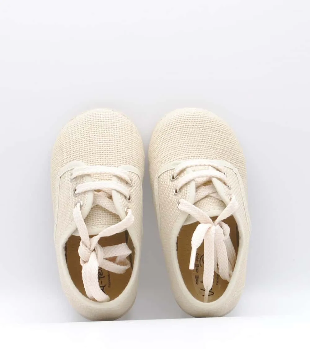 ALPARGATAS BLUCHER RESPETUOSOS VULPEQUES LINO BEIGE
