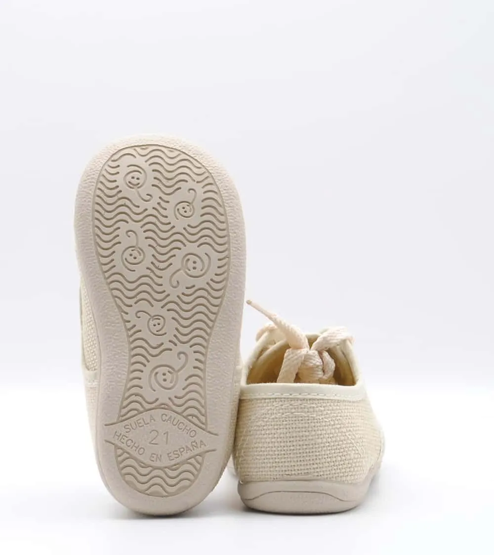 ALPARGATAS BLUCHER RESPETUOSOS VULPEQUES LINO BEIGE