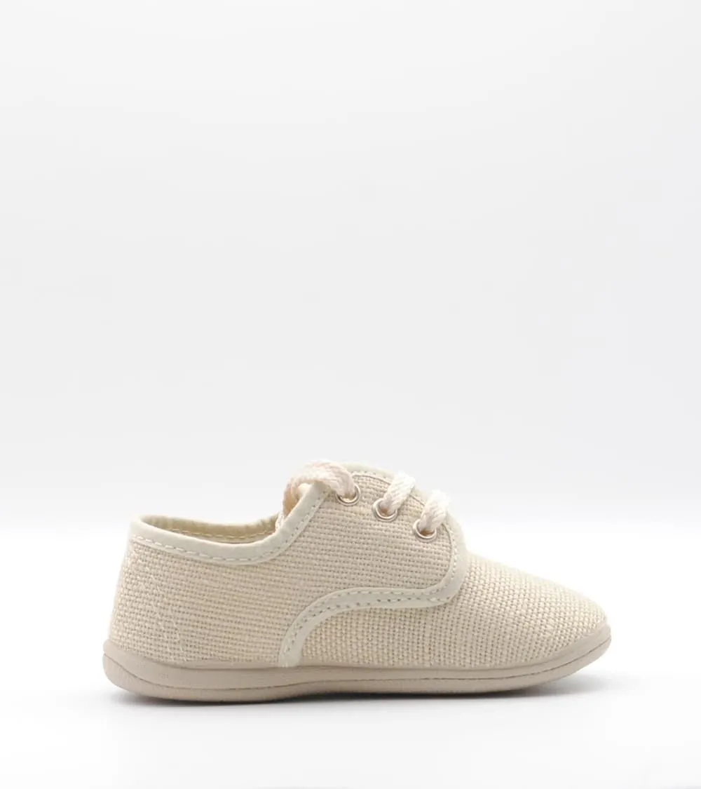 ALPARGATAS BLUCHER RESPETUOSOS VULPEQUES LINO BEIGE