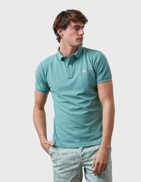 Altonadock Polo de algodón azul para hombre
