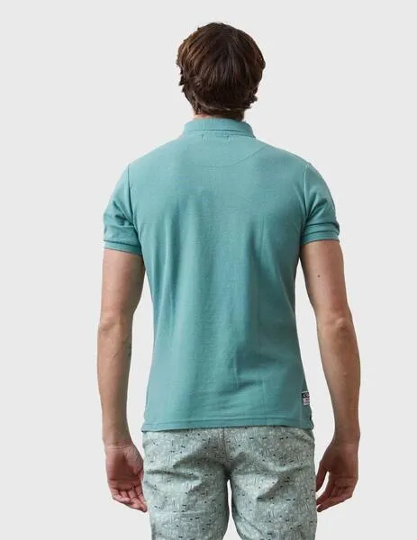 Altonadock Polo de algodón azul para hombre