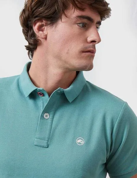 Altonadock Polo de algodón azul para hombre
