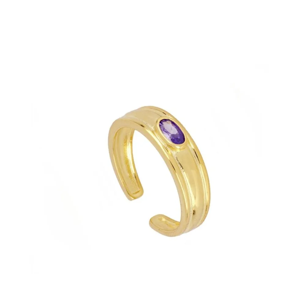 Anillo Keops Lavanda Oro