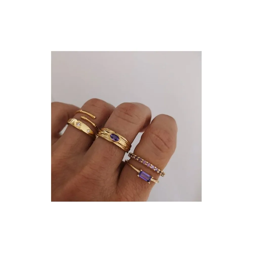 Anillo Keops Lavanda Oro