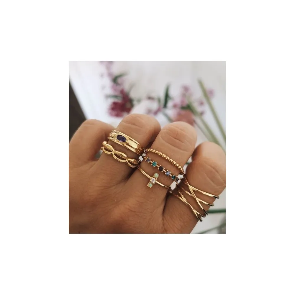 Anillo Keops Lavanda Oro