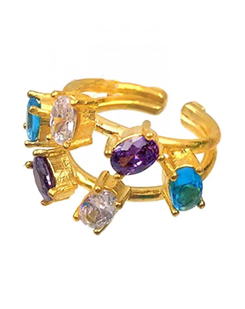 ANILLOS DE MUJER PARA FIESTADORADOS CON CRISTALES