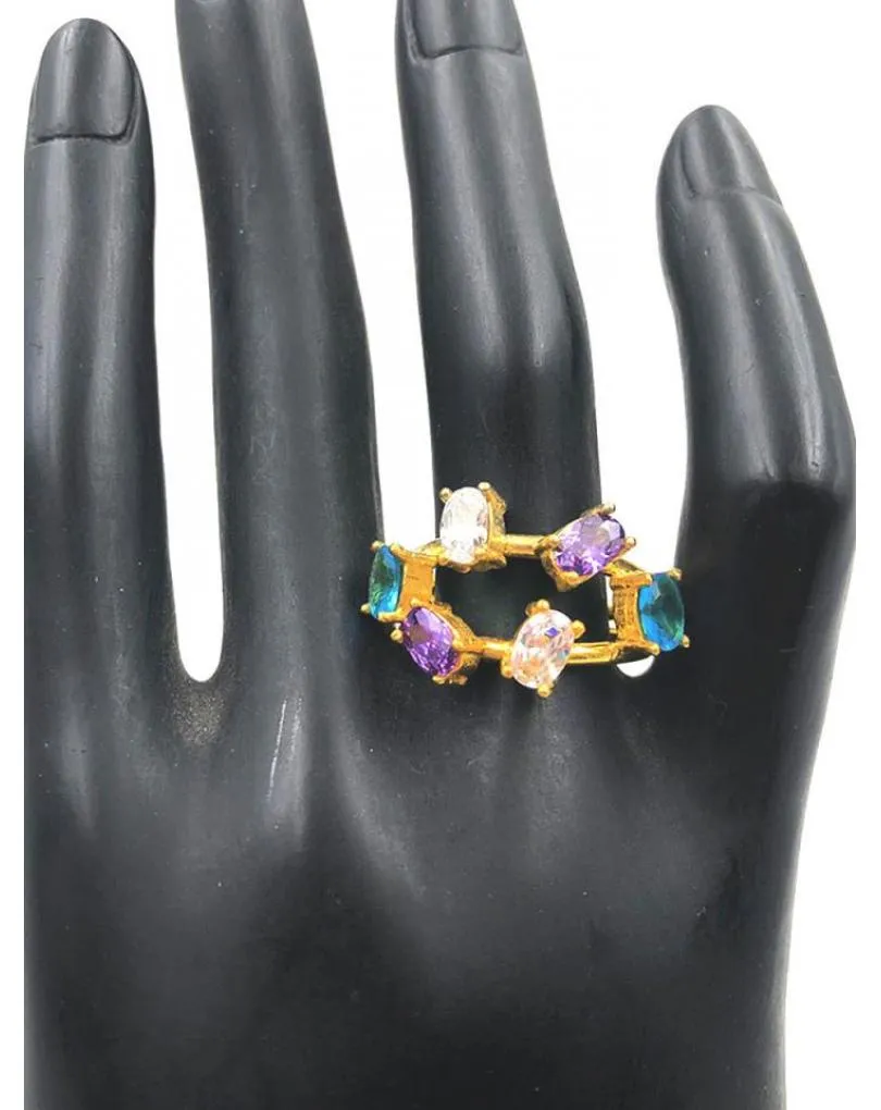 ANILLOS DE MUJER PARA FIESTADORADOS CON CRISTALES