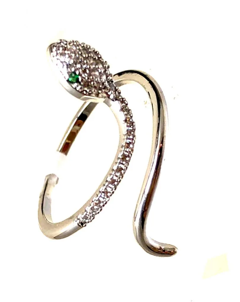ANILLOS DE MUJER SERPIENTES PLATEADAS DISEÑO CLASICO RENOVADO
