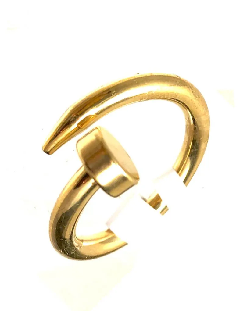ANILLOS DORADOS DE CLAVO O PLATEADOS CON DISEÑO DE CLAVO