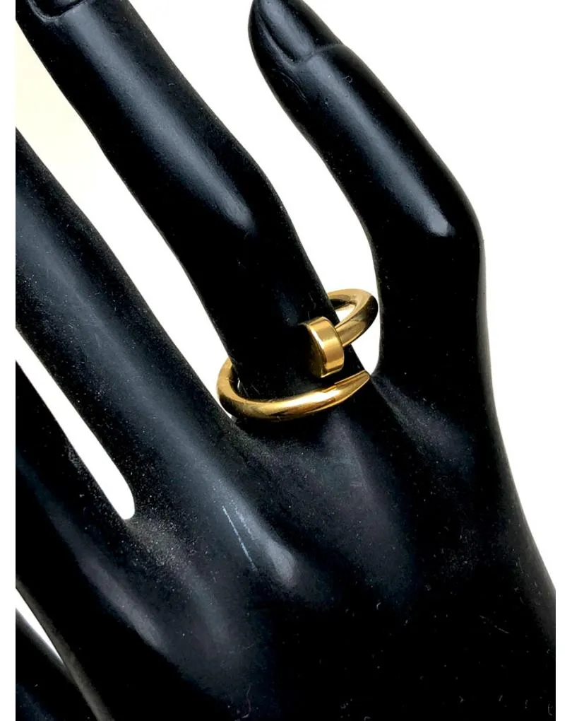 ANILLOS DORADOS DE CLAVO O PLATEADOS CON DISEÑO DE CLAVO