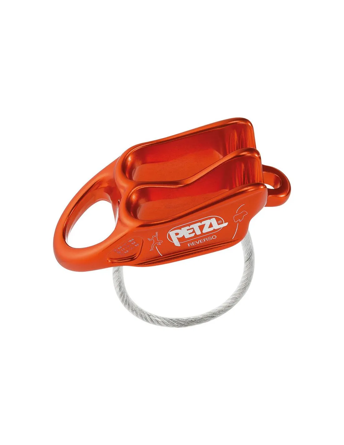 ASEGURADORDESCENSOR PETZL REVERSO® ROJO/NARANJA