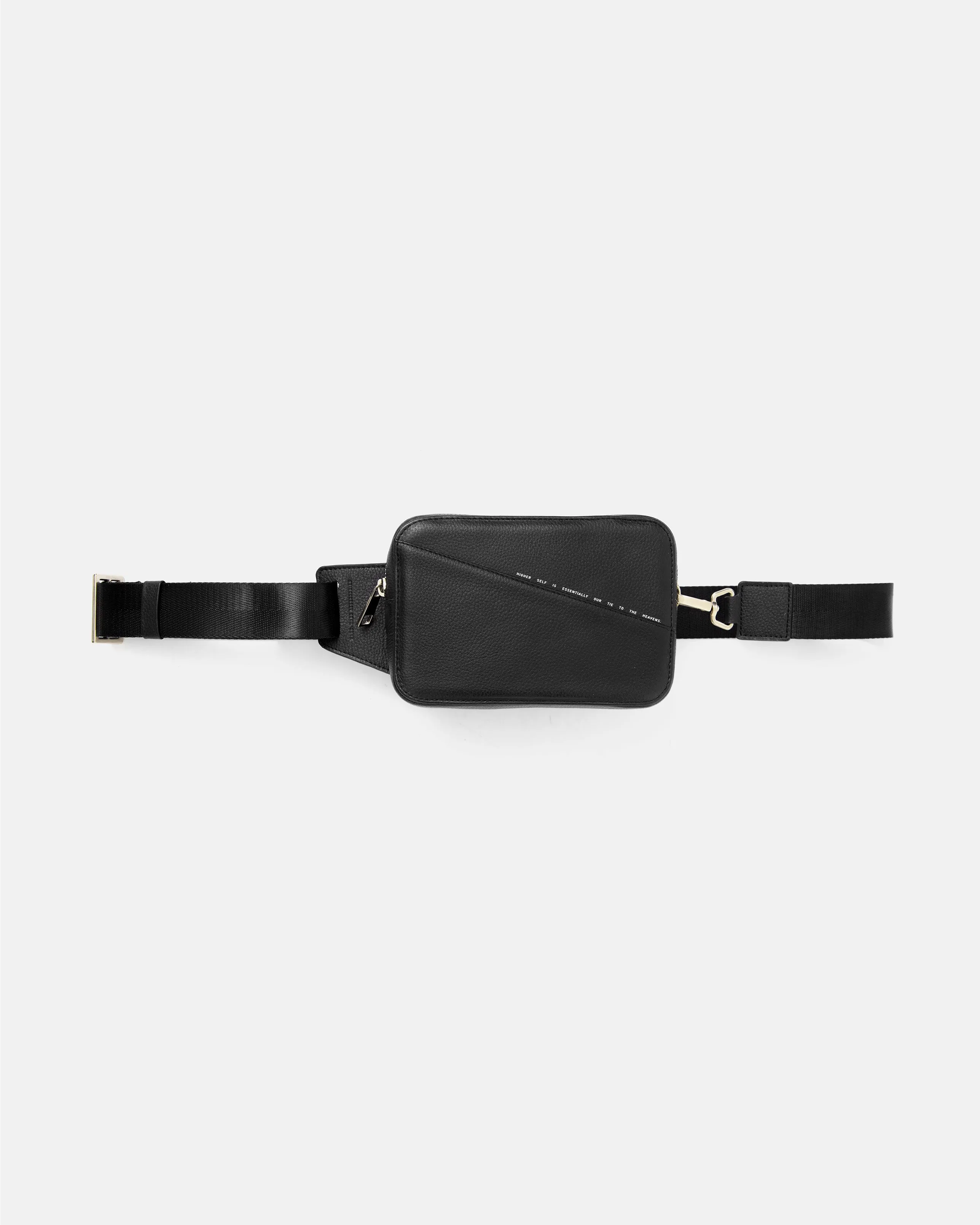BASICS LEATHER CROSSBODY BLACK