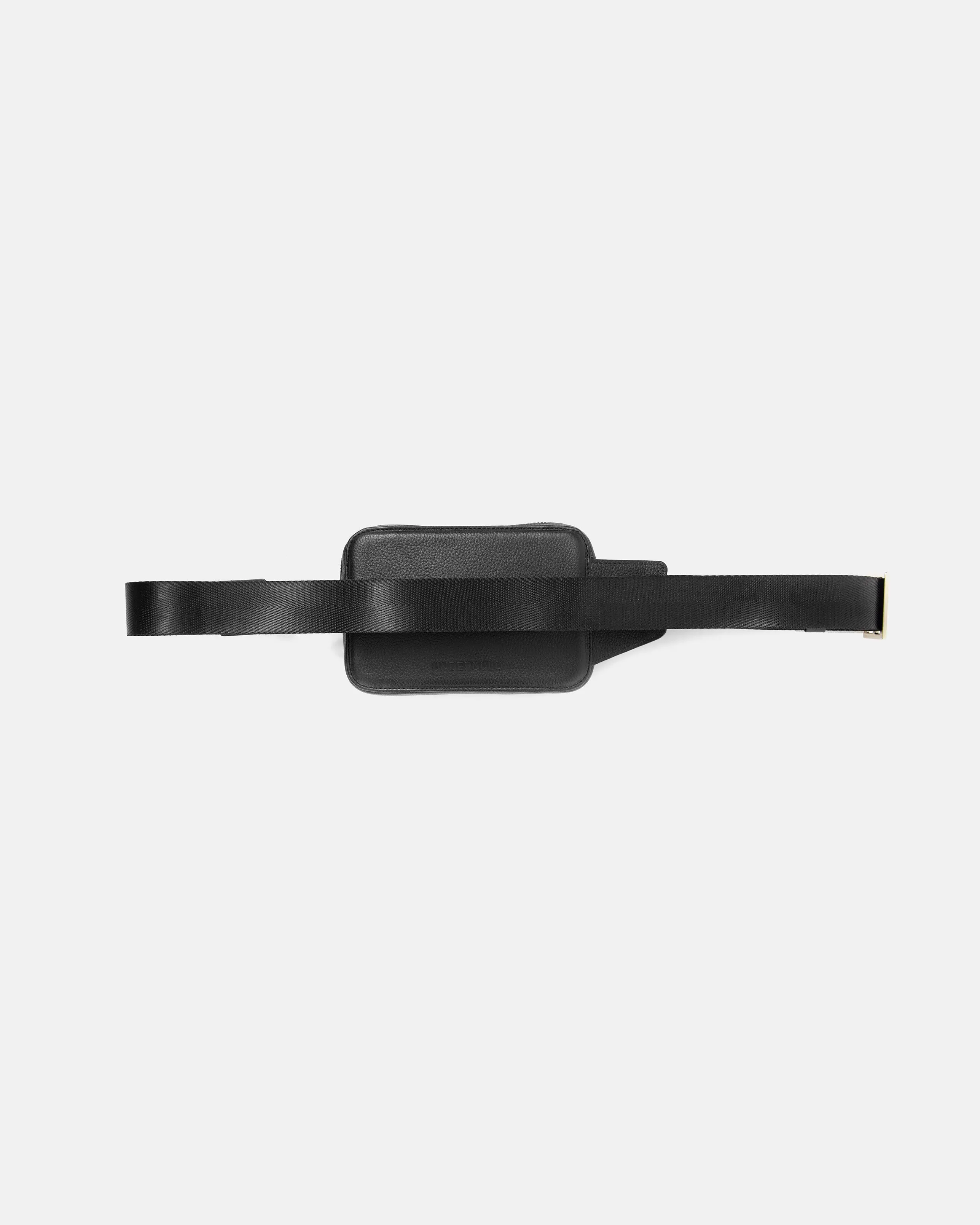BASICS LEATHER CROSSBODY BLACK