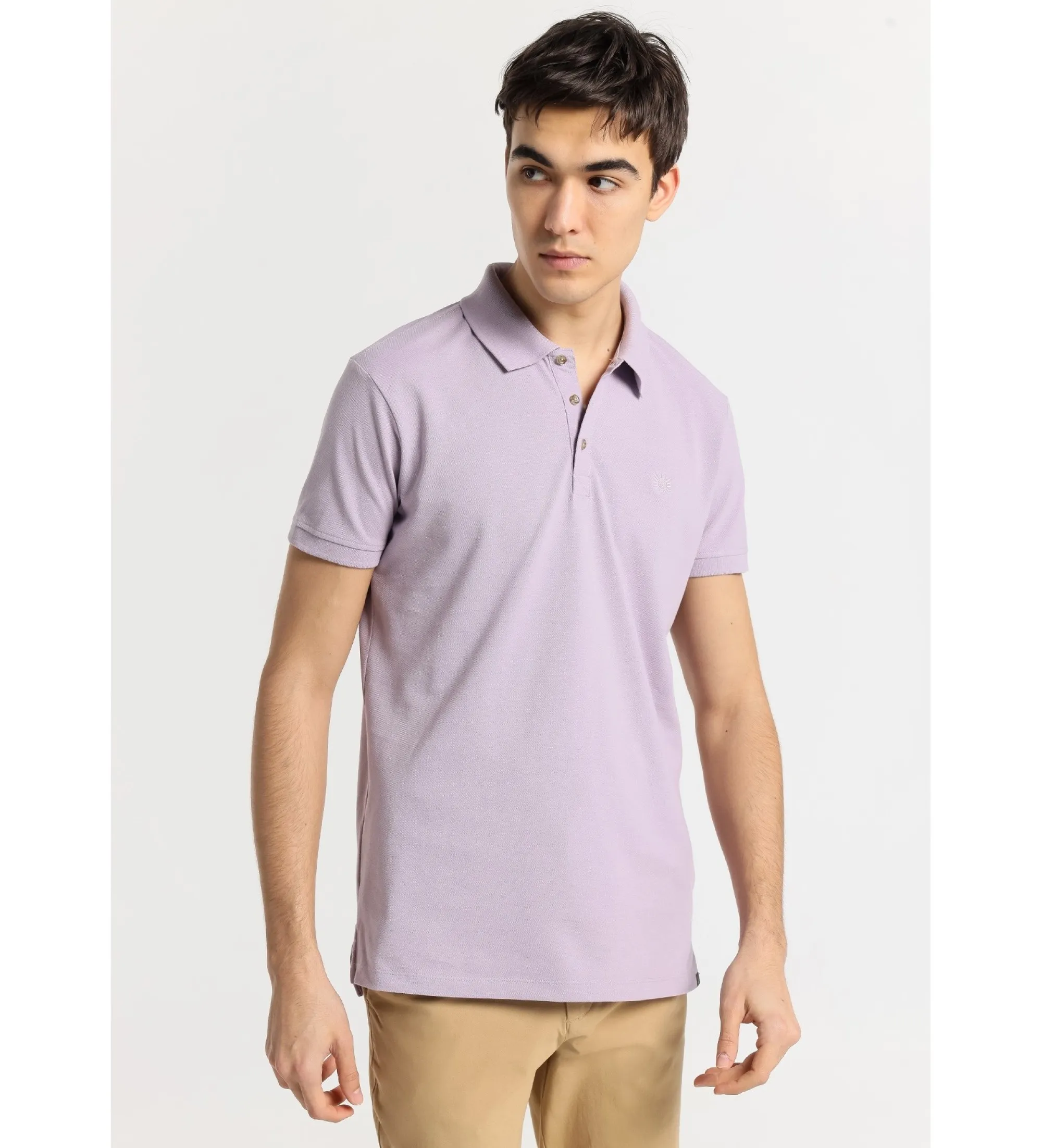 BENDORFF  POLO PIQUE DE MANGA CORTA ESTILO CLáSICO MORADO