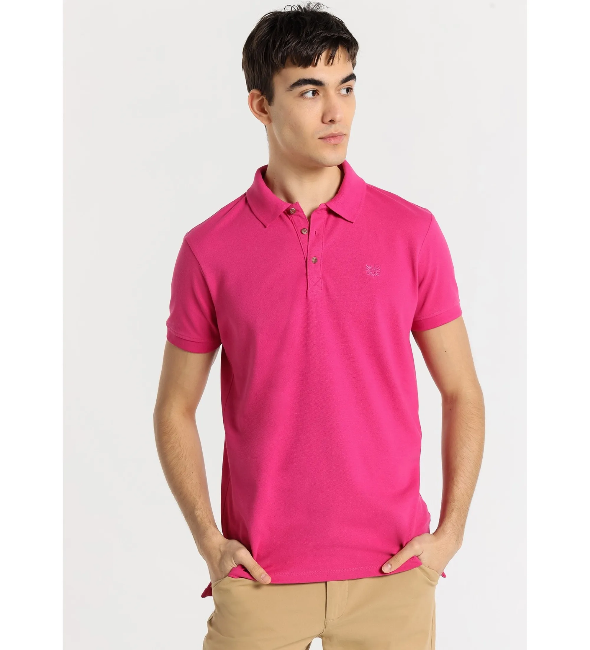 BENDORFF  POLO PIQUE DE MANGA CORTA ESTILO CLáSICO ROSA