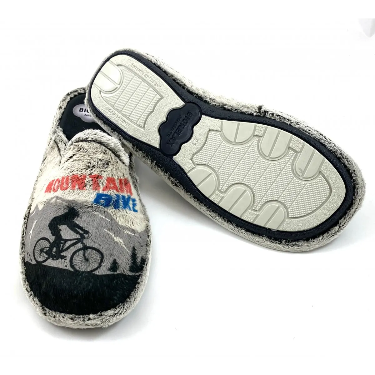 Biorelax zapatilla Acolchada de casa invierno ciclista hombre Bio1515