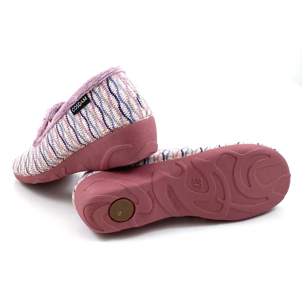 Biorelax zapatilla cómoda oferta cerrada talla 35 mujer rosa Bio8617