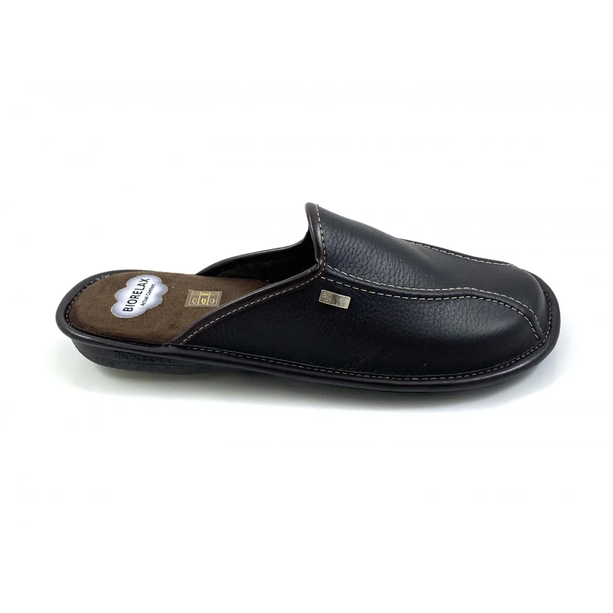 Biorelax zapatilla de casa piel hombre acolchada Bio1492