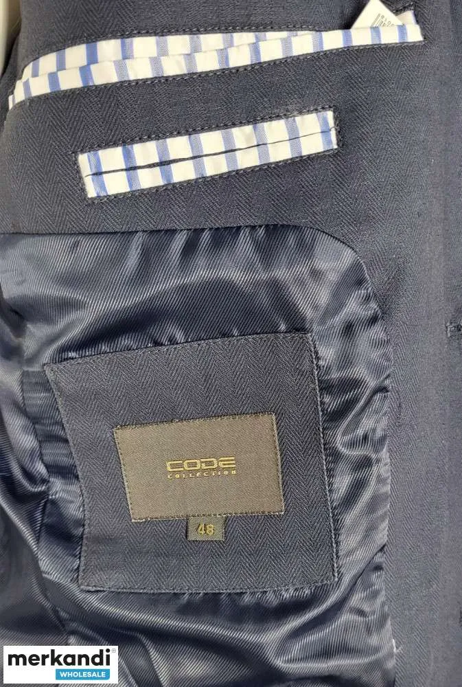 Blazers de lino Code azul oscuro para hombre
