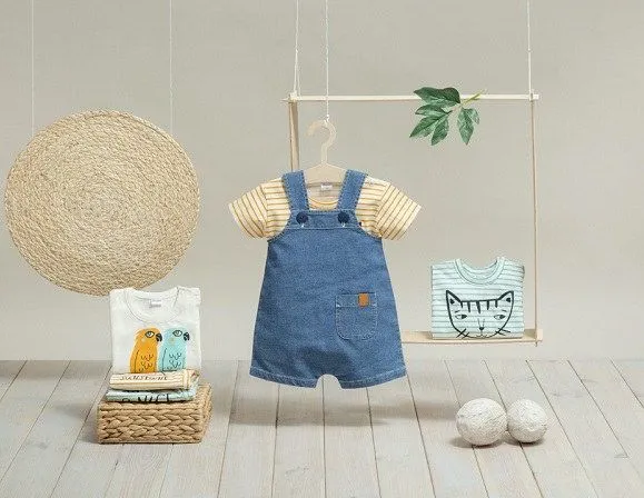 Body corto con loros para bebé colección Summer Nice Day