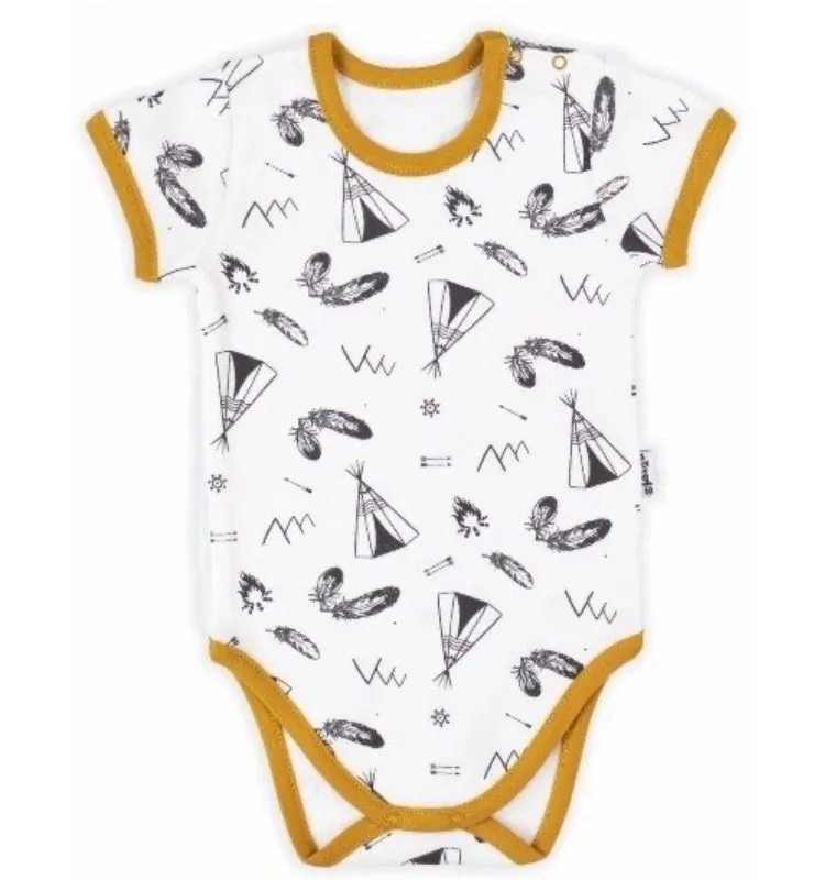 Body de manga corta para bebé colección Indian