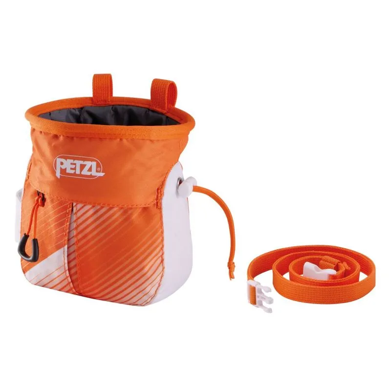 Bolsa de magnesia PETZL SAKAPOCHE (NARANJA/BLANCO)