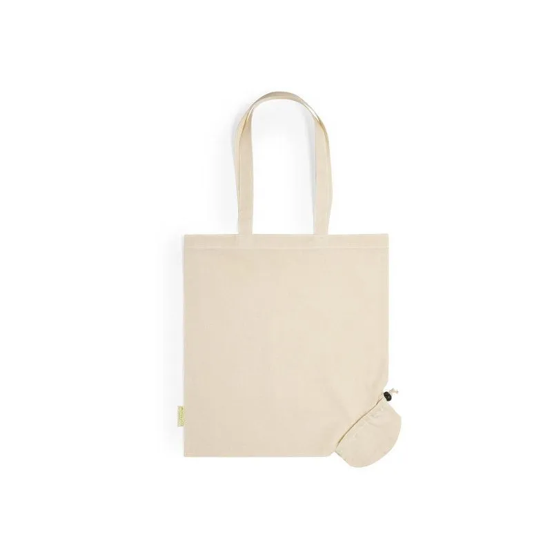 Bolsa plegable de algodón orgánico con logo Nepax