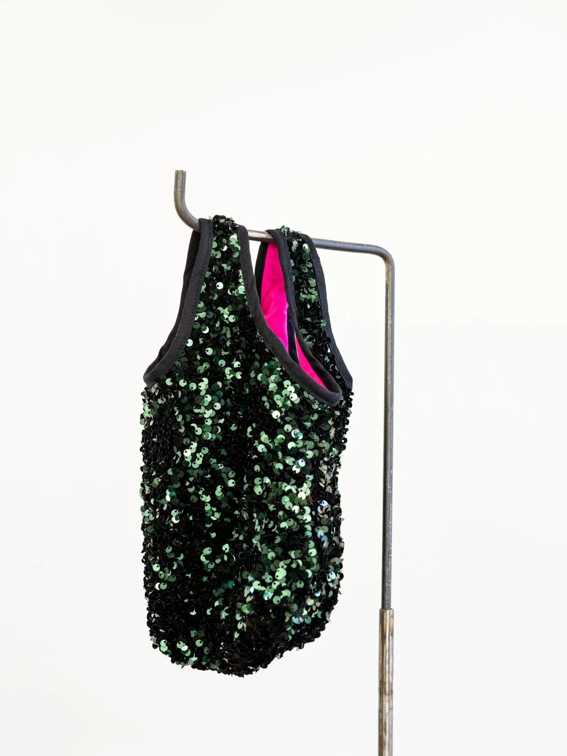 BOLSO MINI SACO PAILLETS VERDE