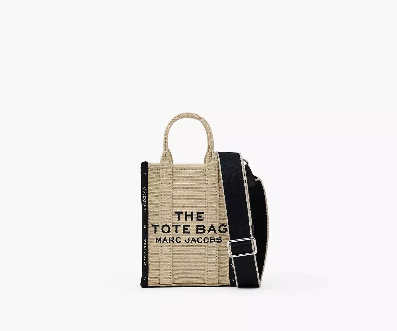 BOLSO THE MINI JACQUARD TOTE BAG BEIGE