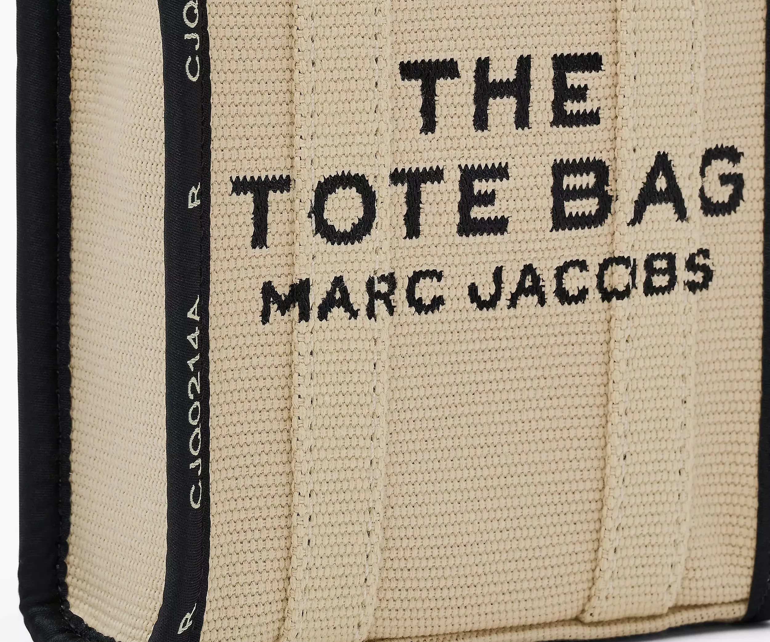 BOLSO THE MINI JACQUARD TOTE BAG BEIGE