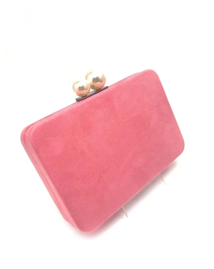 BOLSOS DE FIESTA CORAL CON ORIGINAL ADORNO DE PERLAS PARA LLEVAR CON TU VESTIDO EN BODAS