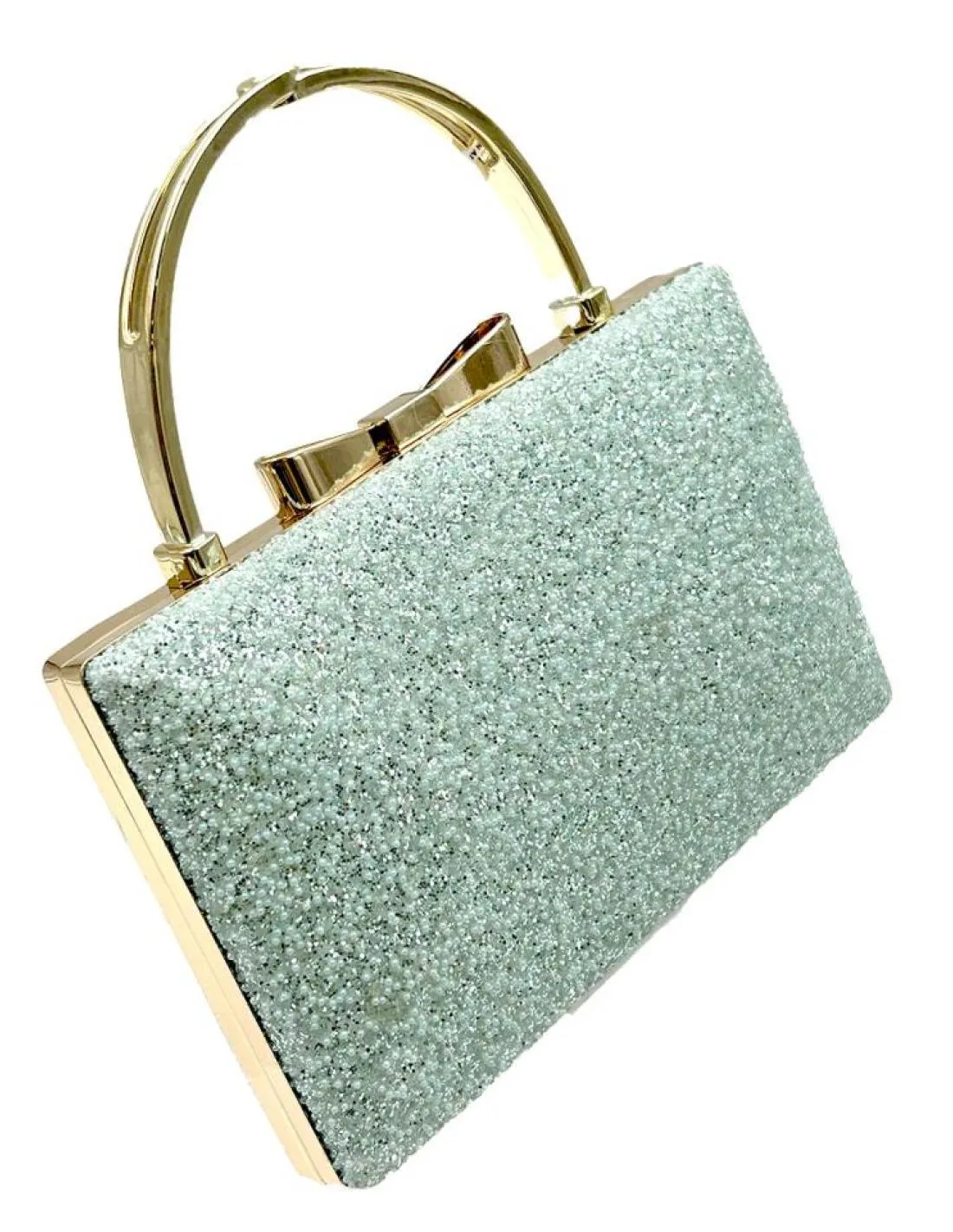 BOLSOS FIESTA VERDES AGUA CON ASA ESTILO LADY PARA MADRINA IDEAL