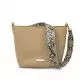 bolsos Maria Mare marrón con otro bolso en el interior y asa con estampado de serpiente
