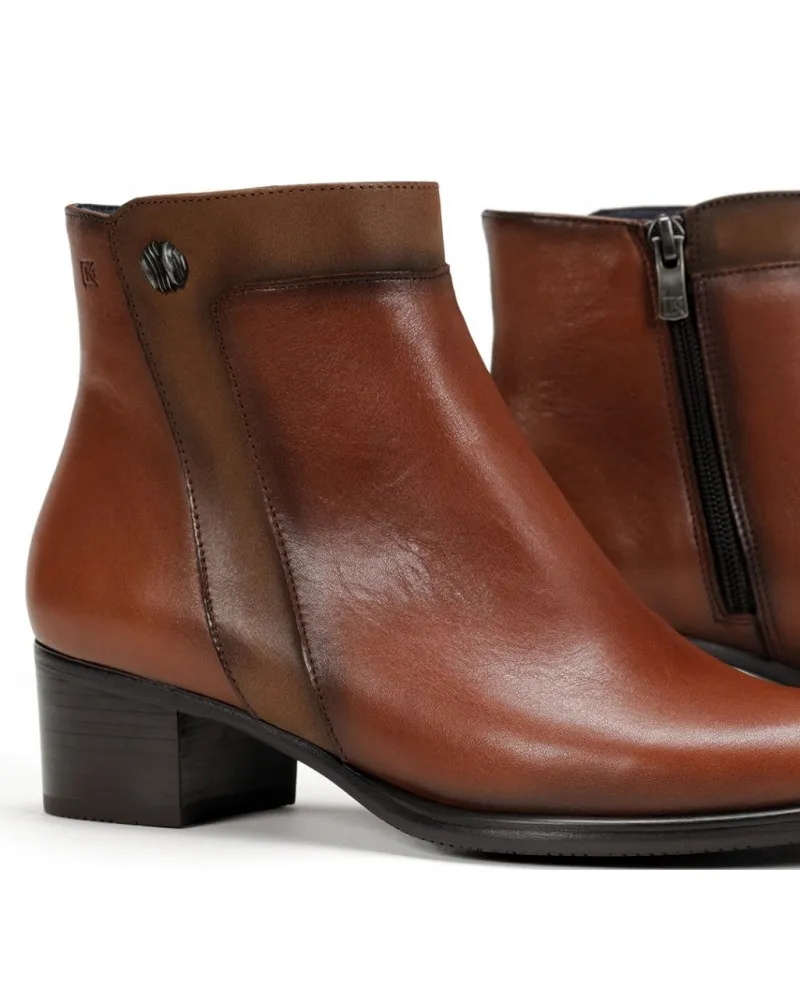 Bota de piel confort de tacón bajo FLUCHOS ALEGRÍA D8587