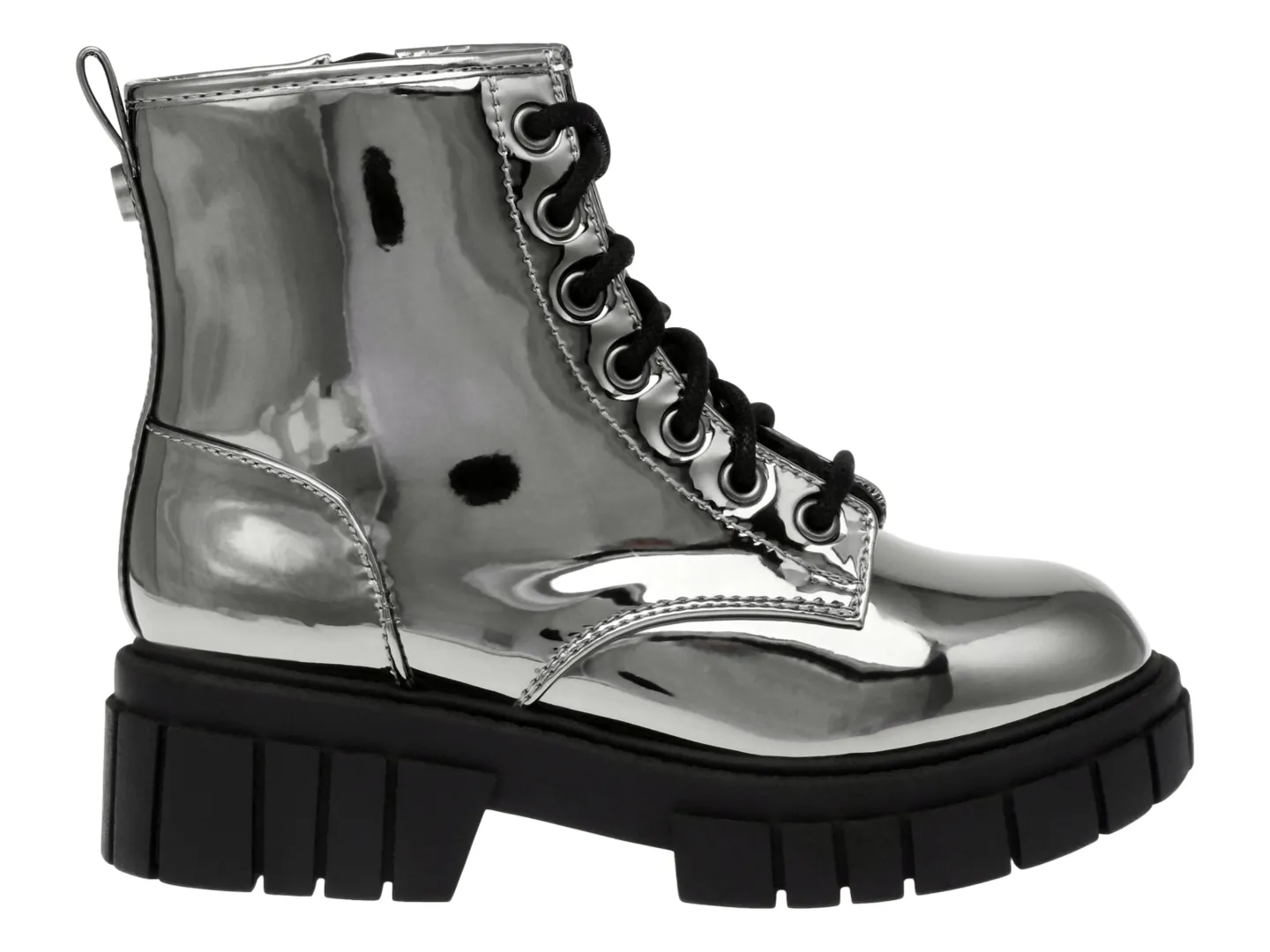 Botines Steve Madden Phill Y Gun Plata Para Niña