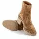 Botines tacón Alpe marrones con tacón y cremallera lateral tapada