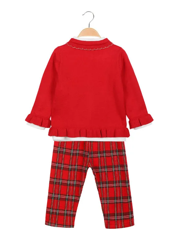Bouny Baby Conjunto bebé niña 3 piezas con cárdigan